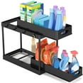 thumbnail image 1 of Under Sink Organizer 2-tier Sliding Storage Drawer with Sliding Pull-out Drawer Large Capacity Under Kitchen Sink Storage with 4 Hooks for Kitchen Bathroom Pantry, 1 of 11