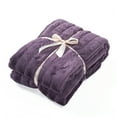 thumbnail image 3 of Home Soft Things Super Soft Decorative Throw Blanket - Black Plum - 60" x 80" Jumbo, 3 of 7