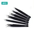 thumbnail image 1 of Stainless Steel Curved Straight Black Tweezer Nail Art Rhinestones Nipper Picking Tool Sequins Beads Making Tool Hand Tool Set Option 6, 1 of 6