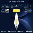 thumbnail image 7 of Luxrite E12 Candelabra LED Light Bulbs, 2700K, Dimmable, 4.5W, 500 Lumens, HX10.5 Glass, Wet Rated, UL Listed 12 Pack, 7 of 7