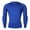 Blue, variant on Men's Long Sleeve Compression Shirts Elastic Cool Dry Workout Running Shirts, Moisture Wicking Sport Base Layer Top