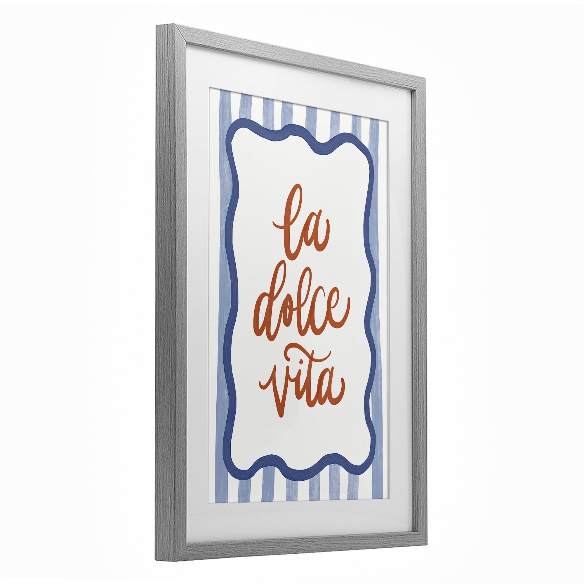 Stupell Industries Italian Kitchen Typography Gray Framed Print Under Glass, design by Amanda Houston