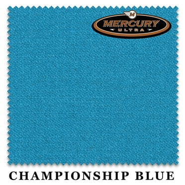 8' Championship Mercury Ultra Pool Billiard Table Felt Cloth - Championship Blue - Free Spots - AUTHORIZED DEALER