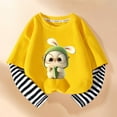 thumbnail image 2 of Babcutegg Shirts for Toddler Girls Crew Neck cotton Long Sleeve Girls T Shirts Yellow 10 T, 2 of 3