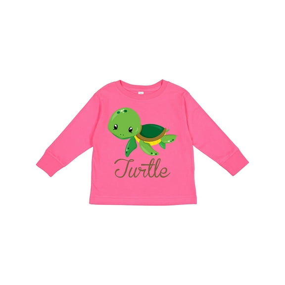 Inktastic Little Turtle Boys or Girls Long Sleeve Toddler T-Shirt