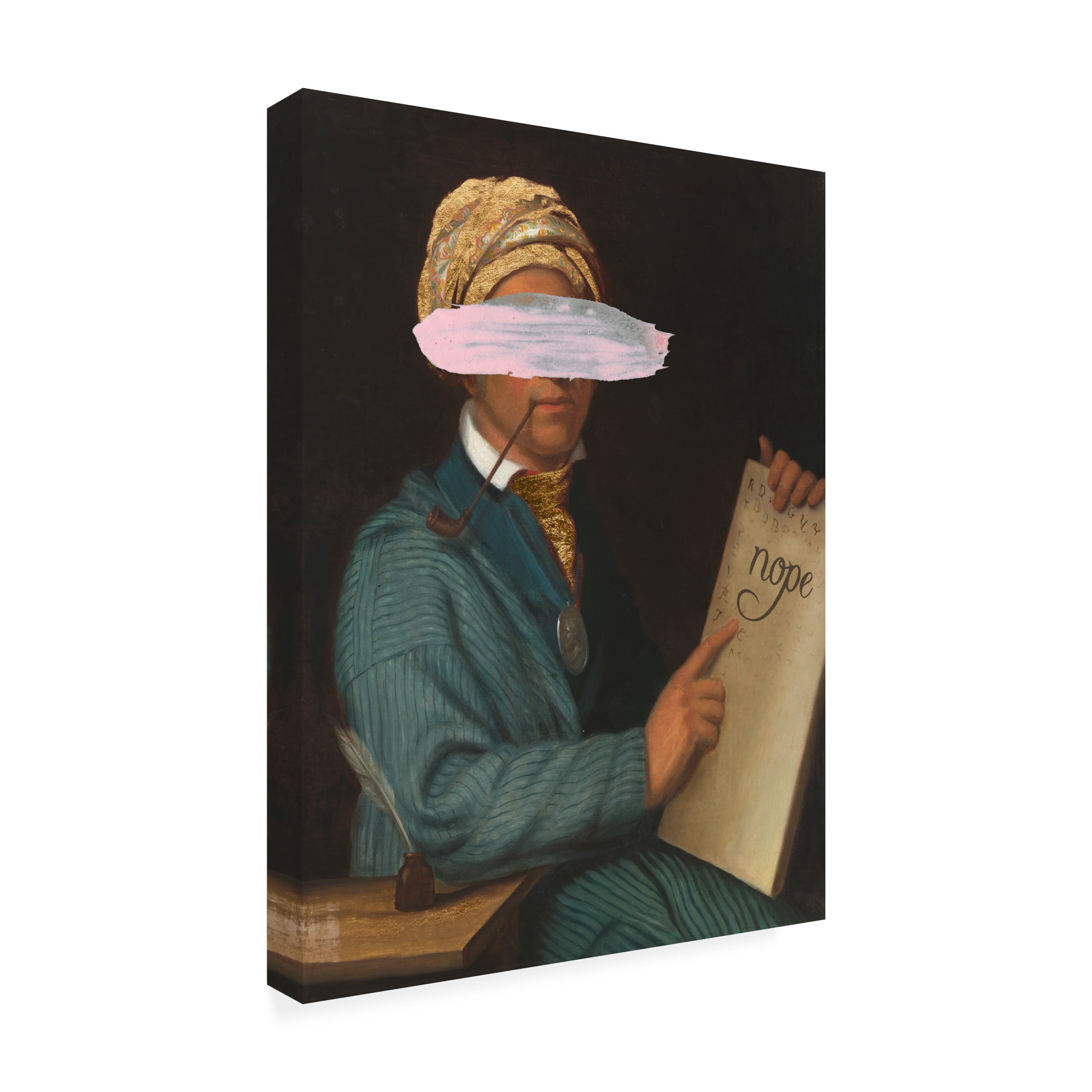 Jennifer Goldberger 'Masked Sequoyah' Canvas Art