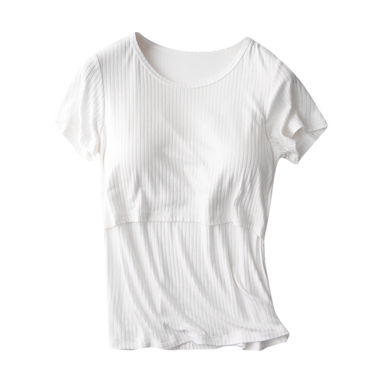 Wdfiry Maternity T Shirts,Women'S Nursing Tops Shirts Short Sleeve Breastfeeding Clothes Casual Summer Basic Nursing Shirts For Maternity