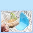 thumbnail image 4 of Semicircular Bird Cage Feeder for Parakeets & Lovebirds, No-Mess Hanging Food Bowl for Small Pet Birds, Durable Plastic Bird Feeding Cup, Easy Install Budgie Cage Accessories, 4 of 5