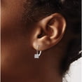 thumbnail image 3 of 14K White Gold Diamond Cluster Leverback Earrings (18 X 13) Made In India em5489-010-wa, 3 of 5