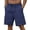 05-Navy Blue, variant on Mens Cargo Shorts Cotton Linen Shorts Elastic Waist Relaxed Casual Summer Beach Shorts with Multi Pockets Khaki L