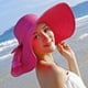 thumbnail image 2 of Sombrero de paja con protección solar para playa, sombrero de playa plegable, sombrero de ala grande para mujer, sombrero para el sol, sombrero para vacaciones en la playa, sombrero para el, 2 of 6