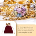 thumbnail image 4 of Minnieouse Estuche para joyería Bolsos pequeños con cordón Embalaje Exhibición Goodies Regalos Almacenamiento para teléfonos móviles Ropa, zapatos y accesorios Miscelánea Vino tinto-17*23, 4 of 6