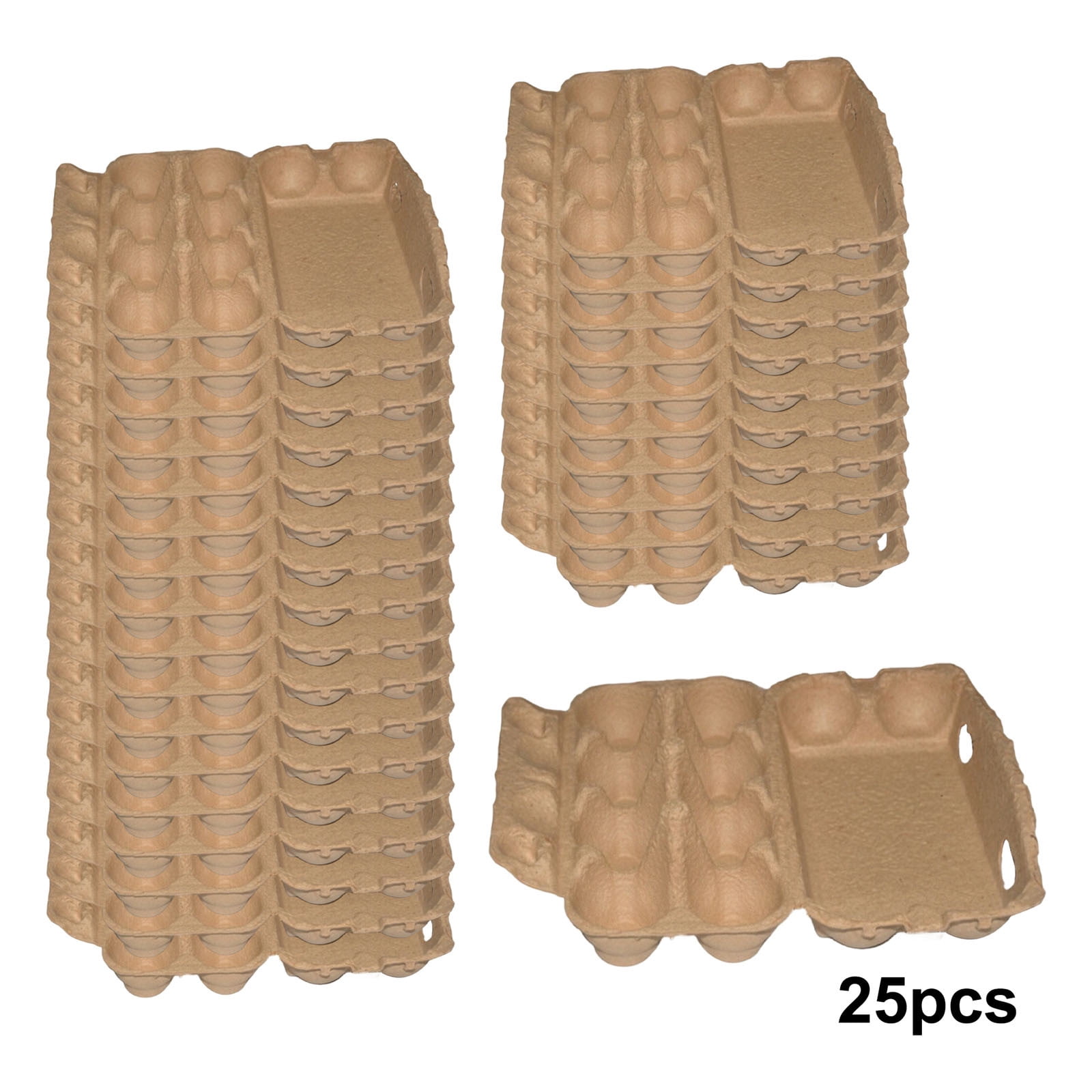 UJMNHYGT 25 Pack Egg Cartons Bulk 8 Count, Empty Natural Paper Pulp Egg Cartons Reusable Strong Sturdy Design, 2x4 Style Cardboard Chicken Egg Crates for Farm Fresh Eggs