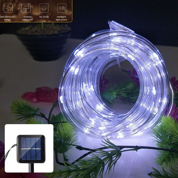 Xihbxyly Lámpara Led de Tubo de Cobre, Cadena de Luces para Exteriores, Ahorro de Energía, Energía Solar, Fácil Instalación, Ip55 Resistente Al Agua, Decoración para Patio y Jardín, Longitud de 5 M/1