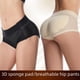 thumbnail image 3 of Ropa interior de cintura media con almohadilla de plástico para caderas triangulares y trasero falso para mujer, transpirable, con almohadilla de polipropileno para caderas completas, 3 of 5