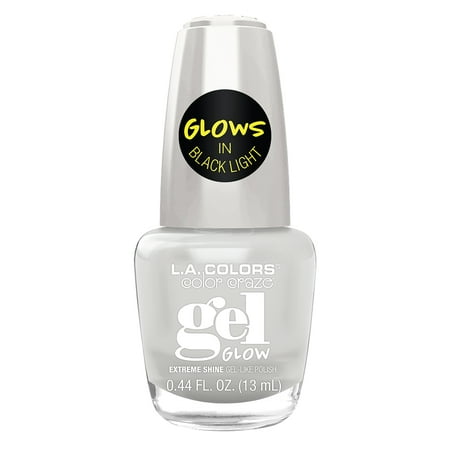 L.A. COLORS Glows Color Craze Gel Nail Polish, White