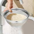 thumbnail image 5 of Heavy-Duty Stainless Steel Vegetable Washing Basket, Double-Handled Drain Bowl for Rice, Pasta, and Fruit, 5 of 8