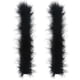 thumbnail image 1 of Vogacara 2 pack/lote, puños de plumas no tóxicos, de piel, costuras finas, inodoro y no se desprende, peludo Juguetes de construcción Negro, 1 of 6