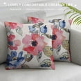 thumbnail image 3 of Qinduosi Girl Throw Pillow Covers Flowers Watercolor Pillow Cover Pink Pillowcover Soft Double Side Print Sofa Square Throw Pillowcovers inch for Women, 3 of 5