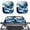 Blue Gold Abstract, variant on Uourmeti Marble Pattern Windshield Sunshades Anti Dirty Polyester Keeps Your Vehicle Cool 25.5" x 28.5" Car Sun Shade Windshield 2 Piece