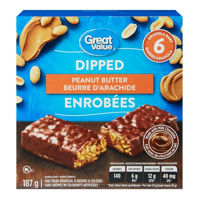 Great Value Peanut Butter Dipped Granola Bars