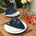 thumbnail image 3 of Qxltty Stars on A Dark Blue Sky Napkins 20×20in Perfect for Parties Dinners Weddings Cocktail Housewarming Cloth Napkins Set of 1, 3 of 8