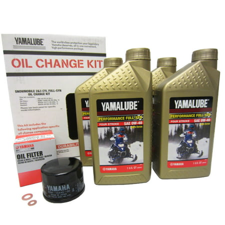 Yamaha Full Synthetic Engine Oil Change & Filter Kit 4 Cyl RX-1, Apex, Attak,