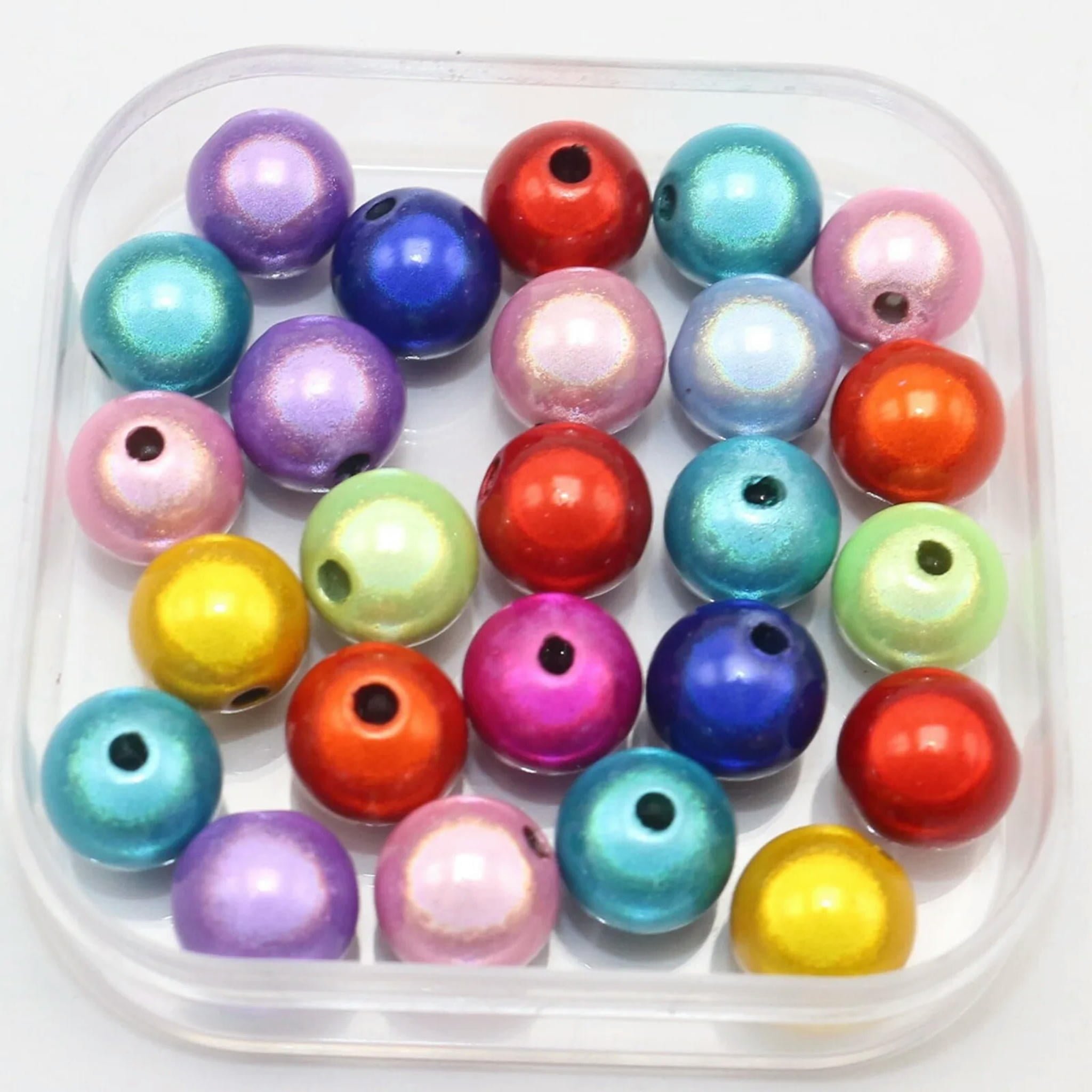 U8MO 250 Mixed Color 3D Illusion Acrylic Miracle beads 10mm Spacer Beads