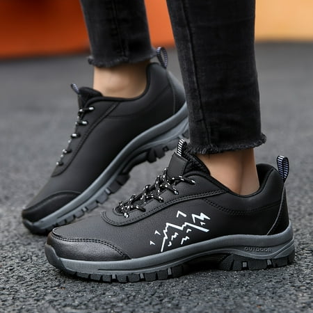 

JZMQWL Lightweight Women‘s Anti-Slip Hiking Trainers - Contrast Color Sneakers for Casual Outdoor Climbing and Trekking Sports Shoes