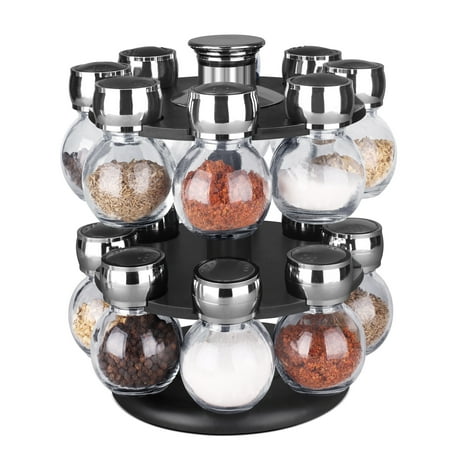 Home Basics 16-Piece Revolving Counter Top Spice (Best Countertop Spice Rack)