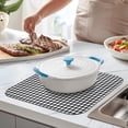 thumbnail image 2 of Black White Gingham Checkered Pattern Dish Drying Mat for Kitchen 1 Pack, Ultra Absorbent Microfiber Dishes Drainer Mats,16"x18", 2 of 6