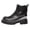 Black, variant on Mepaouo Women's Chelsea Boots Platform Lug Sole Ankle Booties Chunky Heel Elastic Slip on Combat Boot