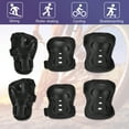 thumbnail image 3 of Motoforti 6pcs Black Wrist Support Guard Elbow Knee Pads Red for Cycling Riding Protective Gear, 3 of 7