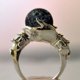thumbnail image 4 of Anillo de cuentas de transferencia de anillos de bola de cristal de profecía mágica Retro europea americana, 4 of 5