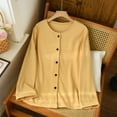 thumbnail image 3 of Weiqiqre Fall Pajamas Women Solid Pj Tops Winter Warm Fuzzy Fleece Lounge Casual Home Wear, 3 of 3