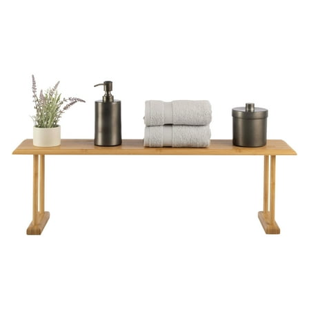 Lavish Home Bamboo Sink Shelf - Counter Organizer and Space-Saving Storage