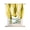 Yellow, variant on Red Striped Tie Up Curtains for Kitchen Windows,Adjustable Rod Pocket Valance 45 Inch Short, Modern Gradient Geometric Ripple Stripes Window Treatment Balloon Roman Blind Shade, 52" x 45"