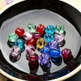 thumbnail image 4 of U8MO 10pcs Round Plicated Pumpkin Shape 8mm 10mm 12mm Lampwork Glass Loose Beads-10mm-Purplish Red, 4 of 4