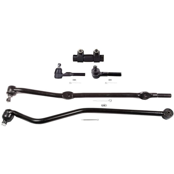 CCIYU Connecting Tie Rod Inner Steering Tie Rod Ends Outer Tie Rod Ends Front Track Bar Adjusting Sleeve Compatible fit for 1997-2006 for Jeep TJ 1997-2006 for Jeep Wrangler 5pcs Suspension Kit