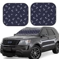 thumbnail image 6 of Kdxio Anchor Print 2-Piece Sun Shade Front Windshield - Foldable Car Front Window Sunshades For Most Sedans Suv Truck, 6 of 6