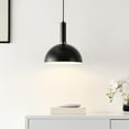 thumbnail image 4 of SAFAVIEH Montecito LED Black Iron Pendant Light with Black Shade, 4 of 8