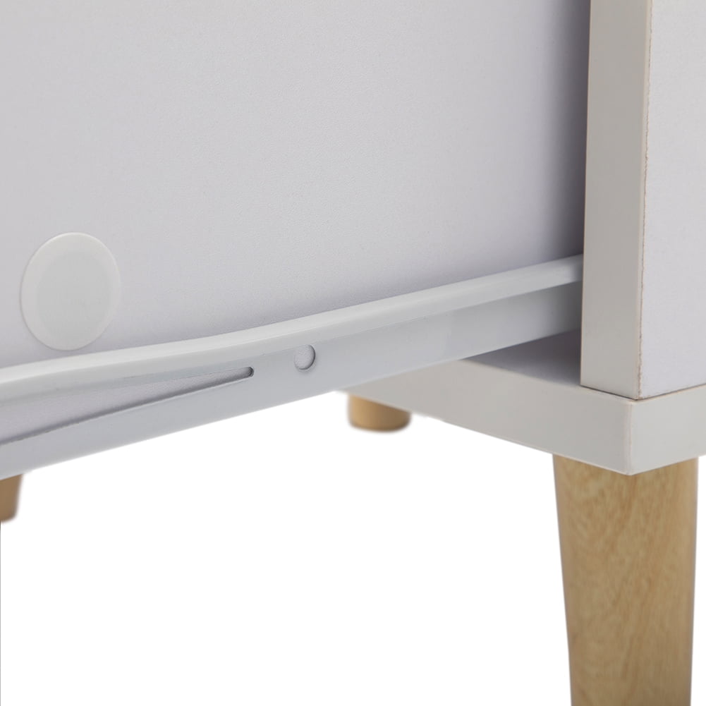 Kepooman 1 Drawer Bedside Cabinets for Small Spaces, 2 Pack Bedside Table for Bedroom, White Nightstands for Living Room
