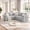 Light Gray, variant on YOKWOK 107.8 Inch Convertible Sectional Sofa for Living Room, Large L-Shaped 7 Seat Plush Ribbed Fabric Sofa with Pull Out Couch Bed, 3-In-1 Sleeper Sofa Bed with Hidden Storage Space, Dark Grey