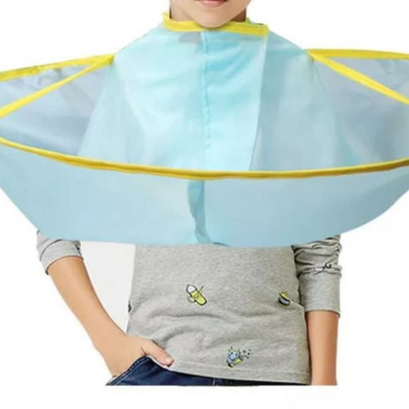 OFFIGAM Kids Haircut Cape with Hair Catcher, Adjustable Neck for Child Hair Cutting, 1 Pack Haircutting Apron