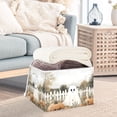 thumbnail image 3 of Yayeee Collapsible Cube Storage Bin with Lid Fabric Closet Decorative Basket with Handles, Halloween Pumpkin Field, 3 of 7