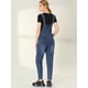 thumbnail image 5 of INSPIRE CHIC Peto De Mezclilla Ajustable Elástico Informal Para Mujer, Mono Largo, Pantalones Vaqueros, Monos Azul XL, 5 of 6