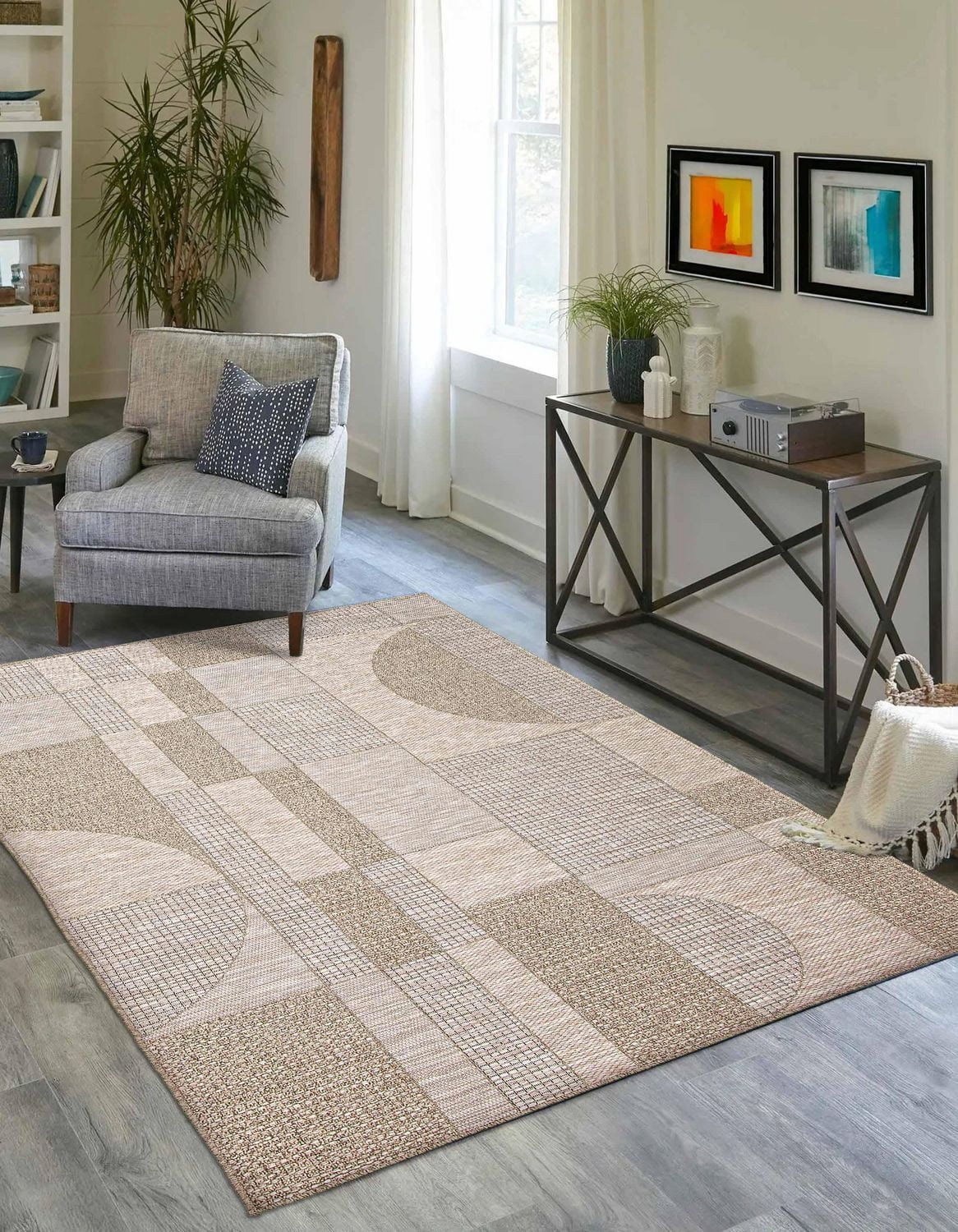 ECARPET Bodhi Nautical Coastal Area Rug for living room, bedroom, dining entrance, hallway and more.