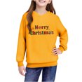 thumbnail image 4 of NAISIBABY Girls Long Sleeve Hoodie, Fall Winter Christmas Graphic Loose Soft Pullover Fashion Hooded Sweatshirt Yellow 5T, 4 of 4