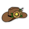 thumbnail image 1 of Cowboy Hat with Sunflower Country Girl - 5" Vinyl Sticker - For Car Laptop I-Pad - Waterproof Decal, 1 of 1