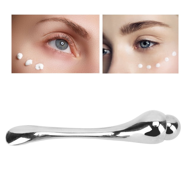 Eye Cream Massage Bar, Silver Double Head Eye Cream Massage Tool For Eyes For Wrinkles